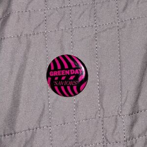 Pink and Black Green Day Button